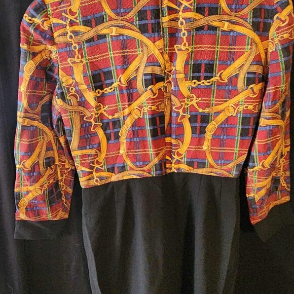 Vintage Richard Warren Strap Printed Women's Dress 6 **Needs 2 Buttons Sewn** - Picture 3 of 7